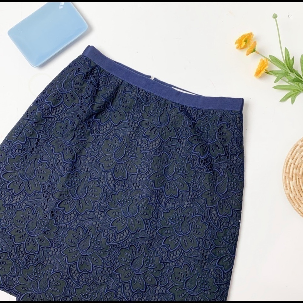 Sacai Luck embroidered floral skirt